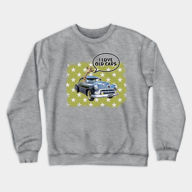 There's a Giraffe in the Car Crewneck Sweatshirt by Custom Autos